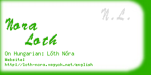 nora loth business card